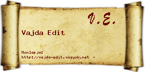Vajda Edit névjegykártya
